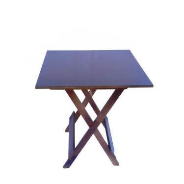 Imagem de Mesa de Bar Dobrável 70x70 em Madeira Mel - MT Mesas e Cadeiras