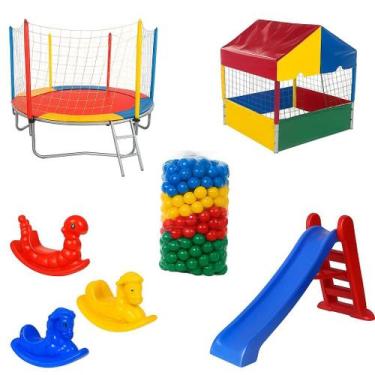 Imagem de Kit Pula Pula 2,30m Piscina de Bolinhas Completa Escorregador Grande 3