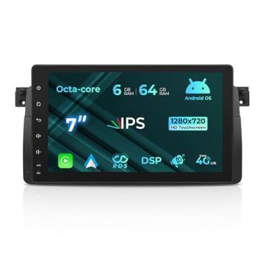 Imagem de NVGOTEV Estéreo de rádio automotivo para BMW 3 E46 1998-2006, unidade principal com tela sensível ao toque Android 14 9 polegadas com Carplay e Android Auto Bluetooth controle de voz GPS 4G LTE 5G