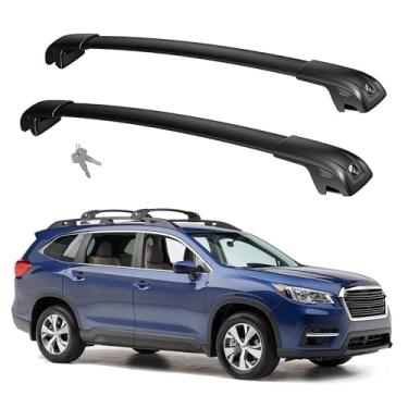 Imagem de Soruci Barras transversais de teto de carro para Subaru 2019-2024 Ascent com trava, barra transversal de alumínio para bagagem, caiaque, canoa, bicicleta, snowboard