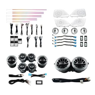 Imagem de LQYTQQ Pacote completo com 4 conjuntos de kit de luz LED ambiente interior, 64 cores de substituição para Benz S Class W222 2018-2020 anos S400 S450 S500 S550 S560 S580 S600 S63 S65 NÃO serve para