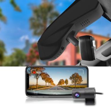 Imagem de Fitcamx Câmera de painel frontal 4K + traseira 1080P adequada para GMC Terrain 2018-2024 (HD2-6043, com 6 ventilações), aparência de fábrica OEM, vídeo HD duplo, Wi-Fi e aplicativo, gravação em loop