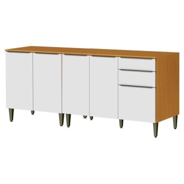 Imagem de Balcao Com Tampo 120 Cm E Balcao Com Tampo 70 Cm Cinamomo Branco Armoveis Cinamomo Branco