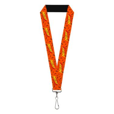 Imagem de Nerf Lanyard, Nerf Logo Darts Scattered Orange Black, Elastic