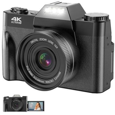 Imagem de Câmera digital 4K de 56 MP com tela flip de 180 graus de 7 cm