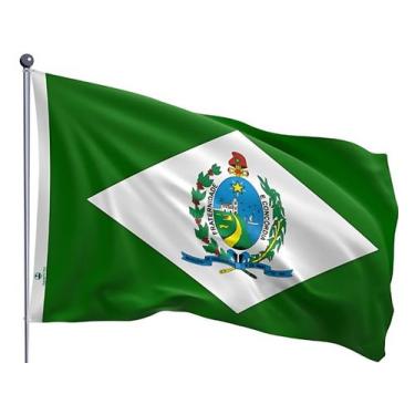 Imagem de Bandeira do Município de Saquarema Dupla Face Estampada Tamanho 90x128