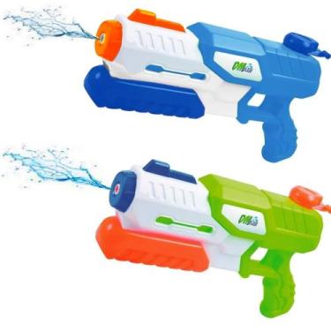 Imagem de Kit com 2 Lançador de Água Super Jato de 500ML Azul e Verde - DM Toys