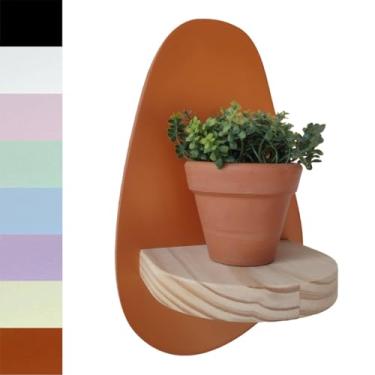 Imagem de Prateleira Orgânica Colorida Decorativa de Parede Coleção Cottagecore - 25x15x11cm - Organic1 Cor:TERRACOTA;Tamanho:25X1