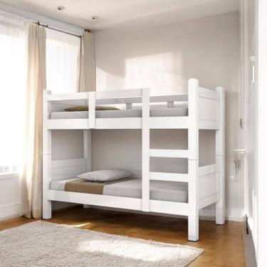 Imagem de Beliche com Proteção Solteiro Boston Branca