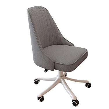 Imagem de Cadeira de escritório para jogos, cadeira de computador, cadeira de toucador sem braços com rodas, linda cadeira de escritório moderna cadeira de maquiagem cadeira de mesa estofada ajustável com