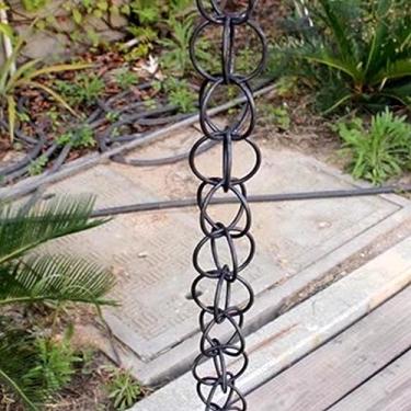 Imagem de WEBSID Calhas de desvio, corrente de chuva, corrente de chuva, correntes de chuva para substituição de calhas, drenagem de beirais e desviador de água da chuva, correntes guia de chuva para templo