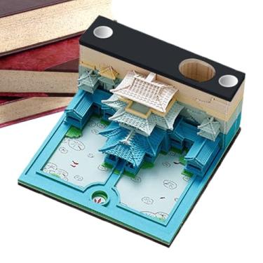 Imagem de 3D Calendar,Paper Sculpture Artwork - Engraving Planner with Vintage Patterns Notepad for Home Offices Classroom Desktop Christmas Women Adults