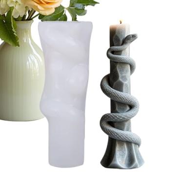 Imagem de Moldes para fabricação de velas, moldes de fabricação de sabão de cobra epóxi 3D resistentes ao calor, adequado para lava-louças, molde de ornamento, ferramenta de fabricação de velas para artesanato