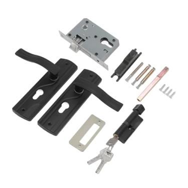 Imagem de Generic Conjunto de Fechadura de Entrada Com Chave Doméstica, Conjunto de Chaves Pretas de Fechadura de Maçaneta de Porta Universal para Banheiro