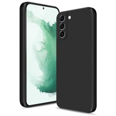 Imagem de Btstring Capa para Samsung Galaxy S22, capa de silicone macio com proteção de câmera atualizada, capa fina à prova de choque com forro de microfibra antiarranhões, preta