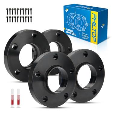Imagem de PHILTOP Espaçador de roda 5 x 120, espaçadores de roda centrados no cubo de 15 mm + 20 mm aptos para 328i, 325i, 335i, 330i, X1, 325Ci, 323i, 330Ci, 530i, passo de rosca M12 x 1,5 furo do cubo 72,56