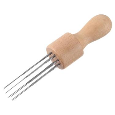 Imagem de Ｂｅｓｇａ Ferramenta para Furar Linguiça, Furador de Linguiça Doméstico com Pino Perfurador, Cabo de Madeira, Empunhadura Confortável, Acessório Eficiente.