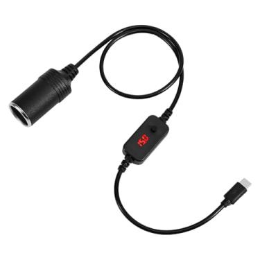 Imagem de Adaptador USB-C para Acendedor Cigarros, USB-C para Acendedor de Cigarros Voltagem Ajustável 5V/9V/12V/15V/20V por Câmera Veicular GPS e Luz LED