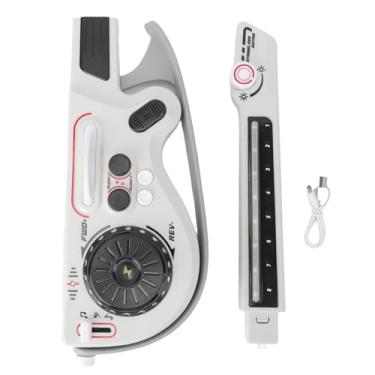 Imagem de OPPWONG Brinquedo de Guitarra Infantil Dobrável Sem Cordas de 70 Cm Bluetooth Multifuncional Design Ergonômico Instrumento Musical Portátil para Treinamento de Desenvolvimento (Branca)
