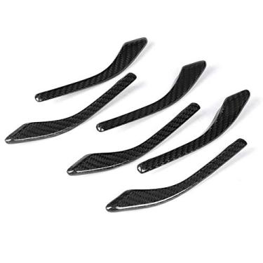 Imagem de aqxreight 6 Peças de Fibra de Carbono Lateral de Ventilação de Ar Para-lama Tampa de Saída Adequada para Ghibli 2013-2020 Essas Guarnições de Carbono de 1 Peça Permitem e Sarja Em 3k Vêm Em Fibra