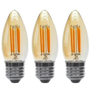 Imagem de Kit 3 Lâmpadas Vela LED C35 4W E27 Branco Quente Bivolt