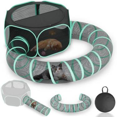 Imagem de Recinto para Gatos al Aire Libre BETOPET con Túnel para Acampar
