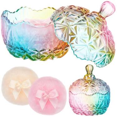 Imagem de Conjunto Powder Puff Tioncy Large Body com estojo de cristal