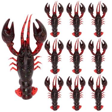 Imagem de 10 peças iscas de pesca macias iscas de camarão isca de lagosta de camarão isca artificial isca macia conjunto de isca de camarão iscas de pesca iscas de água doce água salgada isca de pesca de