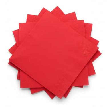 Imagem de Perfect Stix Guardanapos de coquetel vermelhos, papel de duas camadas, 12 x 12 cm, 300 unidades, guardanapos descartáveis de bebidas para Natal, jantar, casamento, bar, festa