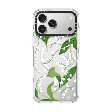 Imagem de CASETiFY Capa transparente para iPhone 17 Pro Max [não amarela/Magsafe/2 m. Proteção contra quedas de grau militar 3X] - Lírio do Vale - Transparente