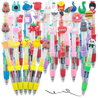 Imagem de BESARME Pacote com 30 canetas multicoloridas em uma, canetas divertidas 4 em 1, canetas esferográficas, presentes, massa, para lembrancinhas de festa de aniversário, sala de aula