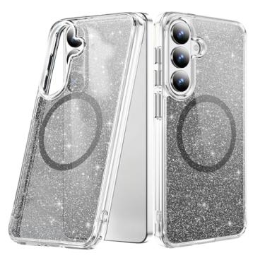 Imagem de LEMAXELERS Capa para Samsung S23+ Plus, compatível com MagSafe, capa protetora de TPU (poliuretano termoplástico) transparente antiamarelamento, capa protetora fina à prova de choque para Samsung