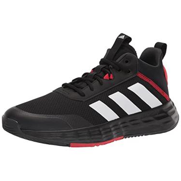 Imagem de adidas Own The Game 2.0 tênis de basquete preto/branco/carbono 10 D (M), Preto/Branco/Carbono