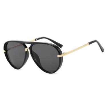 Imagem de Óculos de Sol Femininos e Masculinos Jelly Color com Ponte Dupla em Metal e Proteção UV400 para Esportes ao Ar Livre, Corrida e Ciclismo, Preto e Cinza