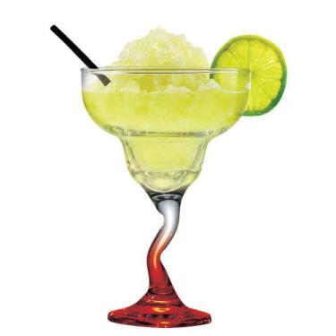 Imagem de Taça de Vidro Haste Vermelha Margarita Twister para Drink 300ml Ruvolo