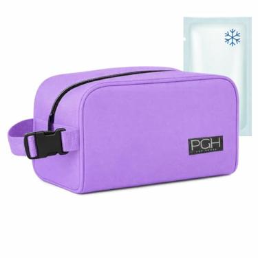 Imagem de Lancheira Bolsa Térmica Adulto ou Infantil Pequena, PGH Snacker (Lilás com Gelo)