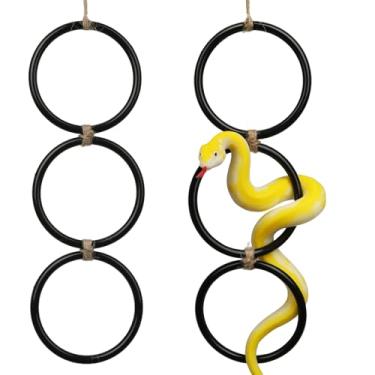 Imagem de Generic 2 Peças De Anéis Escalada Cobra Para Píton-Bola - Brinquedos Enriquecimento, Tanque Répteis Milho, Decoração Gaiola, Acessórios Habitat, Terrário, Dragão Barbudo, Camaleão, Iguana, Lagartixa