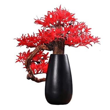 Imagem de Plantas falsas para interior bonsai artificial árvore verde decoração de vaso adequado para exibição de mesa de jardim doméstico