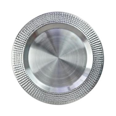 Imagem de Sousplat de Inox com Detalhes na Borda, 32cm