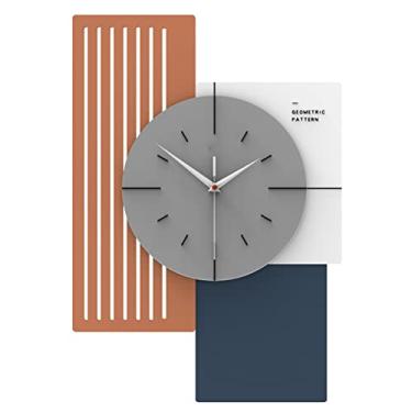 Imagem de AkosOL Relógio de parede moderno, decoração de arte de parede industrial, relógios operados por bateria, decoração de casa, arte de parede, relógio grande, decoração de parede