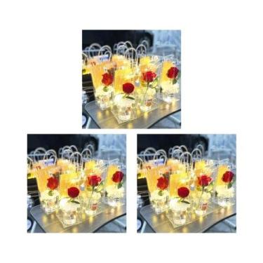 Imagem de Sacolas De Presente Transparentes De PVC Com Alças, Sacolas Reutilizáv