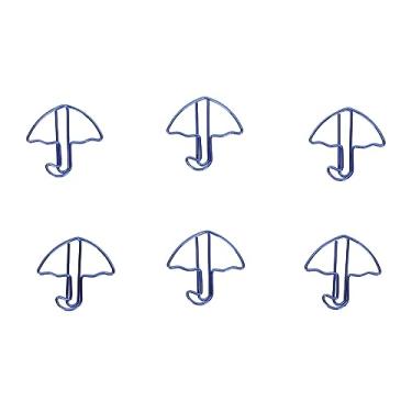 Imagem de TOPINCN 50 Peças de Clipes de Papel de Fixação Forte Processo de Galvanoplastia de Metal Elétrico Clipes de Papel Coloridos para Confecção de Cartões de Scrapbooking para Presentes de (Guarda-chuva)