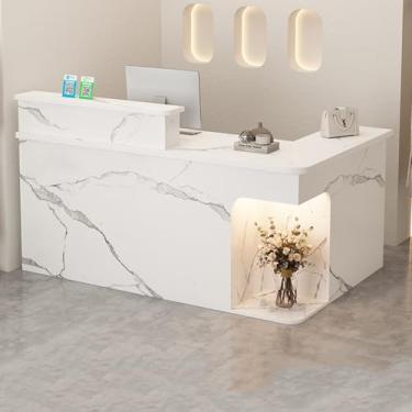 Imagem de Mesa de recepção, recepção, recepção pequena, balcão de loja, mesa de recepção em forma de L, balcão de caixa, balcão de recepção, mesa de recepção de salão, mesa de recepção em pé, mesa de recepção