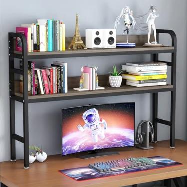 Imagem de Estante ajustável de várias camadas – estante de mesa para mesa de computador, organizador de mesa multifuncional, suporte de impressora para mesas de escritório (A, 95 cm)