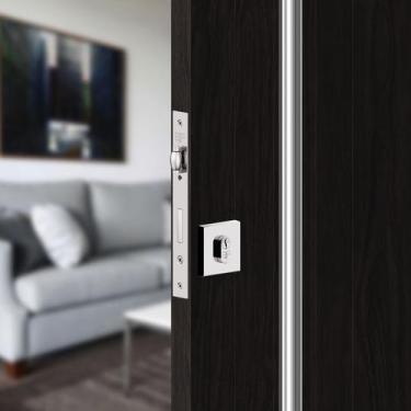 Imagem de Fechadura Rolete Externa 841R55CR 55mm Roseta Quadrada Cromada Zamac 3