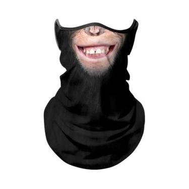 Imagem de Máscara Facial 3D De Animal Respirável Em Seda Para Ciclismo, Corrida,