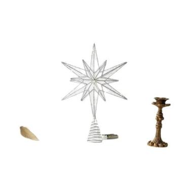 Imagem de Enfeite De Natal LED Em Forma De Estrela Com Luzes De Cordão Para Deco