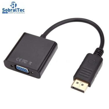 Imagem de Cabo Conversor Displayport Macho Para Vga Fêmea
