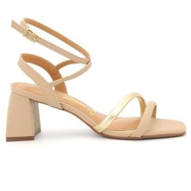 Imagem de Sandália Vizzano 6500.104 Salto Baixo Grosso Social Feminino-Feminino