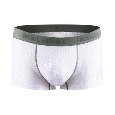 Imagem de Cuecas Boxer Masculinas Respiráveis De Malha Gelada Para Verão, Roupa 